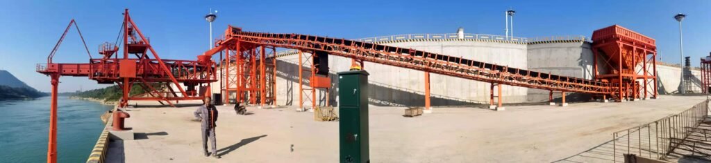 Arc swing ship loader 3000t/h sand and gravel